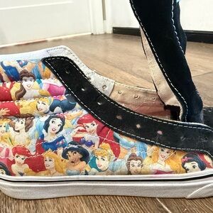 Disney Vans Pink and White Sneakers